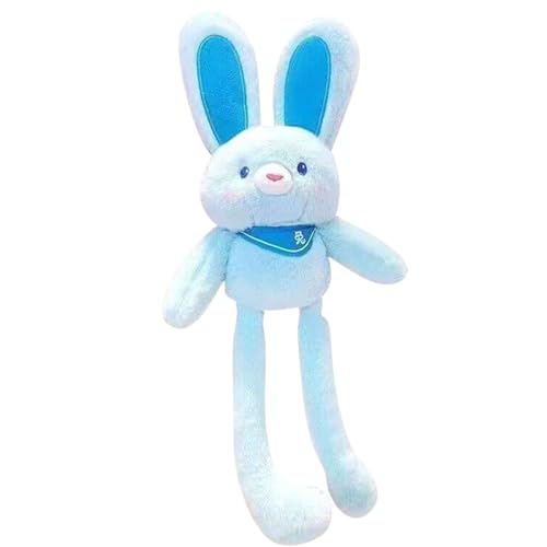 CUTeFiorino 30cm Keychain Cute Stretchable Long Ears Bunny Doll Plushies Bag Pendant Soft Plush Toy Key Ring Pendant Accessories New Year Puppenkleidung 43 cm Set (Blue, One Size) von CUTeFiorino