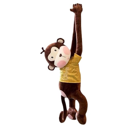 CUTeFiorino Affen Plüschtier Vorhang Dekoration Hängende Kinderpuppe Niedliche Kissenpuppe Heimdekoration und lustige Interaktion Haarreif (Brown, A) von CUTeFiorino