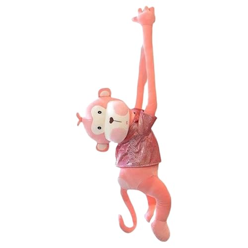 CUTeFiorino Affen Plüschtier Vorhang Dekoration Hängende Kinderpuppe Niedliche Kissenpuppe Heimdekoration und lustige Interaktion Haarreif (Pink, A) von CUTeFiorino