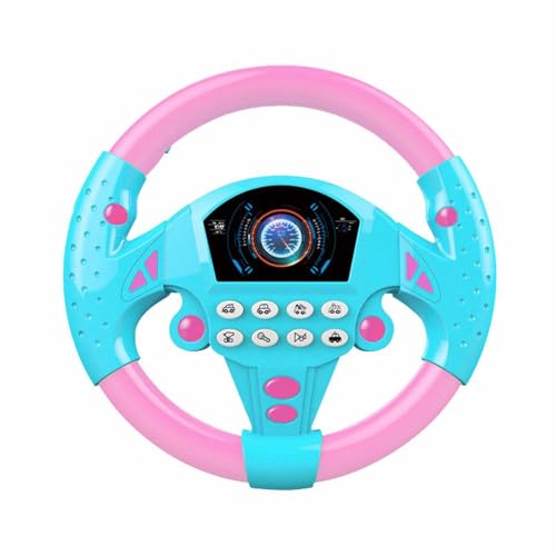 CUTeFiorino Auto-Spielzeug für, Sound- und Lichtsimulation, kreatives Autositz-Spielzeug, Kinderspielzeug- Compatible with Motorikspielzeug (Sky Blue, One Size) von CUTeFiorino