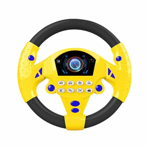 CUTeFiorino Auto-Spielzeug für, Sound- und Lichtsimulation, kreatives Autositz-Spielzeug, Kinderspielzeug- Compatible with Motorikspielzeug (Yellow, One Size) von CUTeFiorino