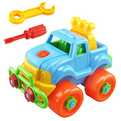 CUTeFiorino Baby Kleinkindspielzeug Pädagogische Demontage Engineering Car für Kinder kann Demontage und Montage von kleinen Zugwagen DIY-Spielzeugauto Zählrahmen (C, One Size) von CUTeFiorino