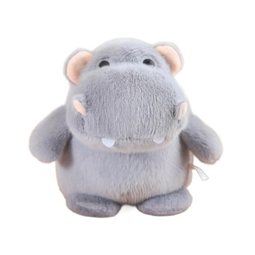 CUTeFiorino Baby Oh So Snuggly Hippo Large Plush Stuffed Animal for Babies and Infants Teal 9” XXL cm Stofftier Plüschtier Kuscheltier (Silver, M) von CUTeFiorino