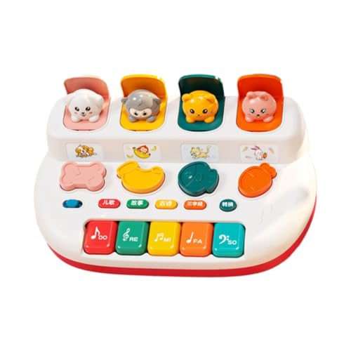 CUTeFiorino Baby Piano Toy | Cute Animal Musical Instrument Piano Keyboard Toy For Toddler | Educational Musical Toys For Musical Learning Compact Small Piano Toy For Toddler 18 Months (Red, One Size) von CUTeFiorino