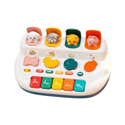 CUTeFiorino Baby Piano Toy | Cute Animal Musical Instrument Piano Keyboard Toy for Toddler | Educational Musical Toys for Musical Learning Compact Small Piano Toy for Toddler 18 (Blue, One Size) von CUTeFiorino