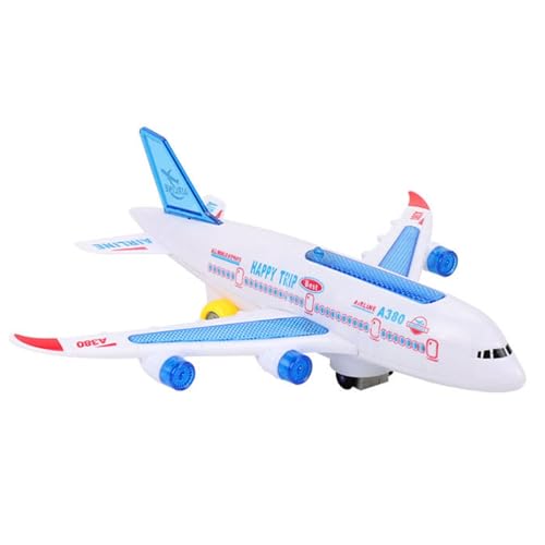 CUTeFiorino Baby Toddler Airplane Vehicle Car Toy Electronic Plane Aircraft Automatic Driving Music Light Kids Birthday Roboter (Light Blue, One Size) von CUTeFiorino