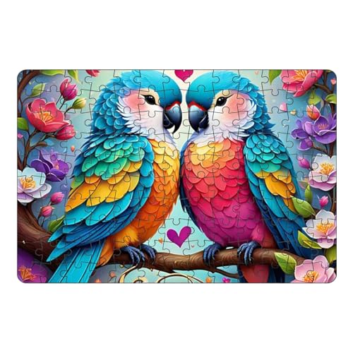 CUTeFiorino Bird Painting Puzzle Kit for Adults DIY Art Kit Full Round Gem Art Dot for Home Wall Art Puzzle Decoration Kinderpuzzle (Clear, One Size) von CUTeFiorino