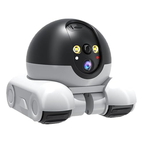CUTeFiorino Bot Camera Bot Pro 360° View Bot Robot 1080p Wi Fi Mobile Pet Cameras Lens with App Control Night Mobile Phone Remote Control for Pet/Elde Birthday Boy (Black, One Size) von CUTeFiorino