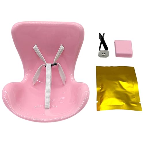 CUTeFiorino Car Seat for Dolls Secure and Stylish Perfect for Car Decoration and 17cm Doll Display Premium Accessories for Doll Puppen (Pink, One Size) von CUTeFiorino