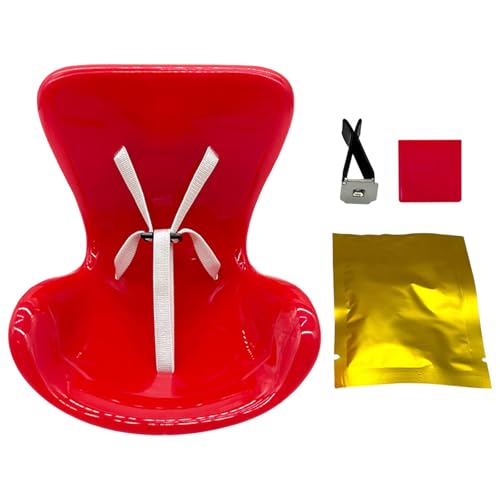 CUTeFiorino Car Seat for Dolls Secure and Stylish Perfect for Car Decoration and 17cm Doll Display Premium Accessories for Doll Puppen (Red, One Size) von CUTeFiorino