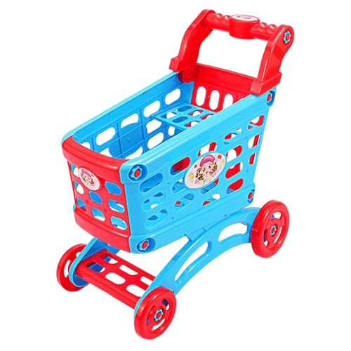 CUTeFiorino Cart Toys Toys Kid Toys Toy Grocery Cart for Grocery Cart Grocery Cart Basket Cart Toy Cart Plastic Kunsthandwerk Für Erwachsene (Blue, One Size) von CUTeFiorino