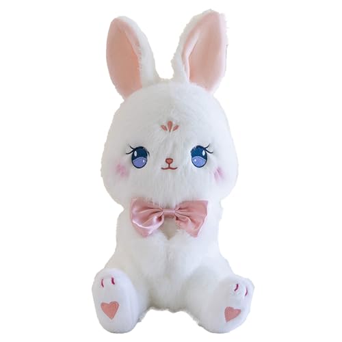 CUTeFiorino Cat Plush Cute Stuffed Animals Soft Plushies Toys Pillow for Kids White 9.8" XXL cm Stofftier Plüschtier Kuscheltier (White, A) von CUTeFiorino