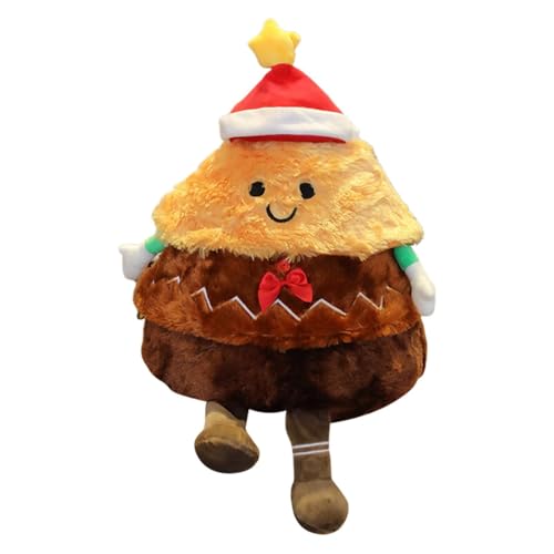 CUTeFiorino Christmas Santa Plush Santa Stuffed Animals Wearing Christmas Trees Hat Plushie Creative Decor Stofftier 13 cm (A, A) von CUTeFiorino