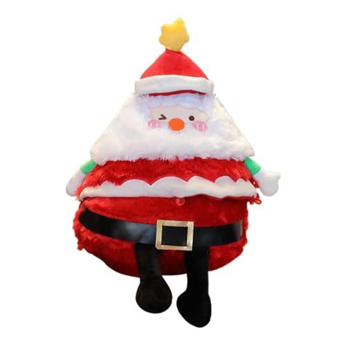 CUTeFiorino Christmas Santa Plush Santa Stuffed Animals Wearing Christmas Trees Hat Plushie Creative Decor Stofftier 13 cm (C, A) von CUTeFiorino