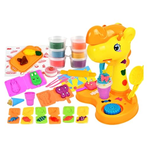 CUTeFiorino Color Dough Set Kitchen with Ice/Cake/Noodle/Hamburger Maker Machine Arts Crafts Play Toys Tools Kit for Boys Girls Kids Toddlers Ages 3+ 24 Dough Basteln Für Erwachsene (D, One Size) von CUTeFiorino