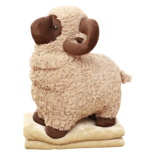 CUTeFiorino Creative Color Sheep Plush Toys to Send Children's Birthday Comfort Doll Doll Plüschtier (Coffee, One Size) von CUTeFiorino