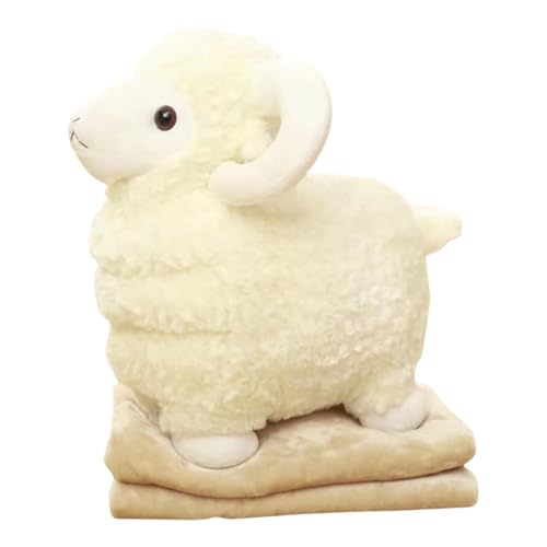 CUTeFiorino Creative Color Sheep Plush Toys to Send Children's Birthday Comfort Doll Doll Plüschtier (White, One Size) von CUTeFiorino