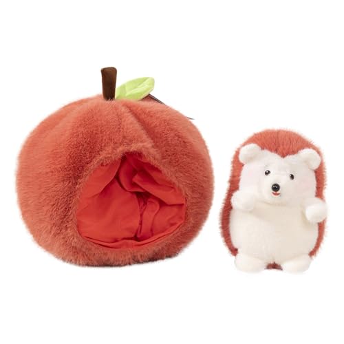 CUTeFiorino Cute Hedgehog Dragon Egg Squirrel Stuffed Animal Plush Pillows Fun Detachable Toys Soft Plush Pillows Cute Animal Decorations Der Singende Und Sprechende Elefant Spielt (A, One Size) von CUTeFiorino
