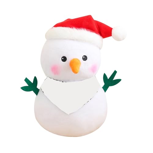 CUTeFiorino Cute Plush Snowman Stuffed Animal with Hat and Scarf Snowman Plush Toys Christmas Snowman Plush Soft Body Pillow Plushies Room Decor for Girls and Boy Birthdays Stofftier 13 cm (A, A) von CUTeFiorino