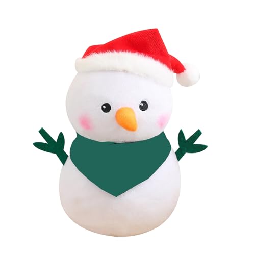 CUTeFiorino Cute Plush Snowman Stuffed Animal with Hat and Scarf Snowman Plush Toys Christmas Snowman Plush Soft Body Pillow Plushies Room Decor for Girls and Boy Birthdays Stofftier 13 cm (B, A) von CUTeFiorino