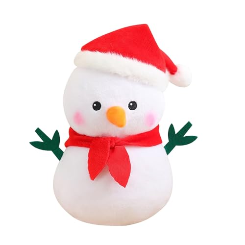 CUTeFiorino Cute Plush Snowman Stuffed Animal with Hat and Scarf Snowman Plush Toys Christmas Snowman Plush Soft Body Pillow Plushies Room Decor for Girls and Boy Birthdays Stofftier 13 cm (E, A) von CUTeFiorino