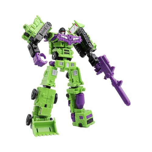 CUTeFiorino Deformationsspielzeug 6 in 1 Combiner Actionfigur Roboterspielzeug um Cybertron Figur Geschenkset Stempeln (Green, One Size) von CUTeFiorino