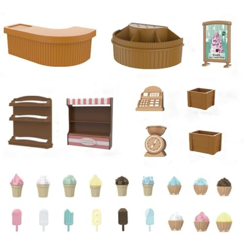 CUTeFiorino Dolls House Furniture Set Accessories 1:12 Decorations DIY Miniature Ornament Assemble for Parent Child Interaction Scene Props 4+ Kids Bedroom Puppenbett (F, One Size) von CUTeFiorino