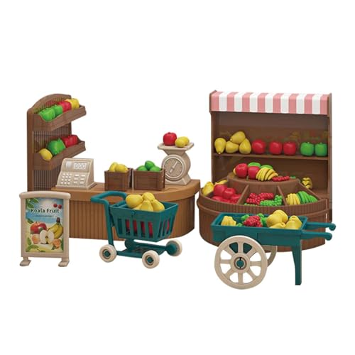 CUTeFiorino Dolls House Furniture Set Accessories 1:12 Decorations DIY Miniature Ornament Assemble for Parent Child Interaction Scene Props 4+ Kids Bedroom Puppenbett (G, One Size) von CUTeFiorino
