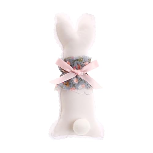 CUTeFiorino Easter Bunny Tray Basket Decoration Ornament Holiday Decoration Decorations Puppenhaus Zubehör Holz (WH1, One Size) von CUTeFiorino