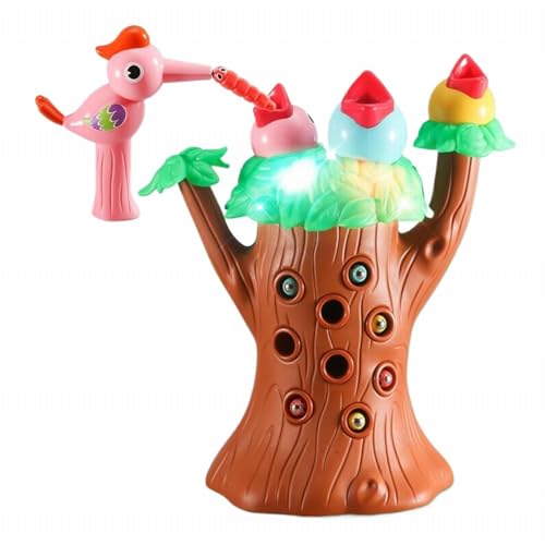 CUTeFiorino Feed The Birds Game Toy; Jittery Toy; Catch and Feed Toy; Worm; Feed The Birds Preschool Toy; Magical Feeder Toy; Suitable As A Fo Lernuhren (Brown, One Size) von CUTeFiorino