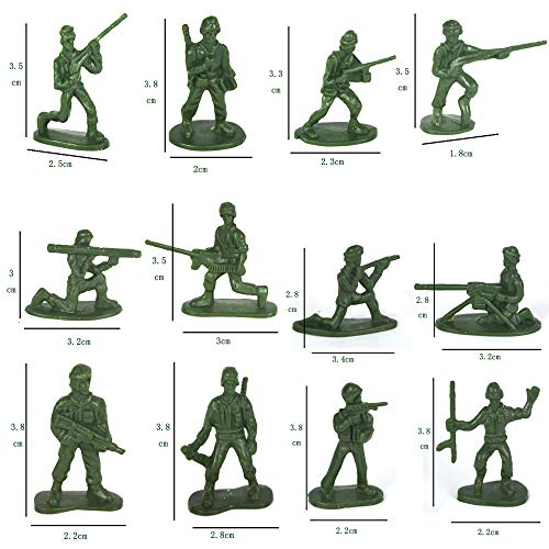 CUTeFiorino Figuren Spiel 3.8cm Playset Soldiers 100 Männer PCs Plastik Bildung Lernuhren (Random, One Size) von CUTeFiorino