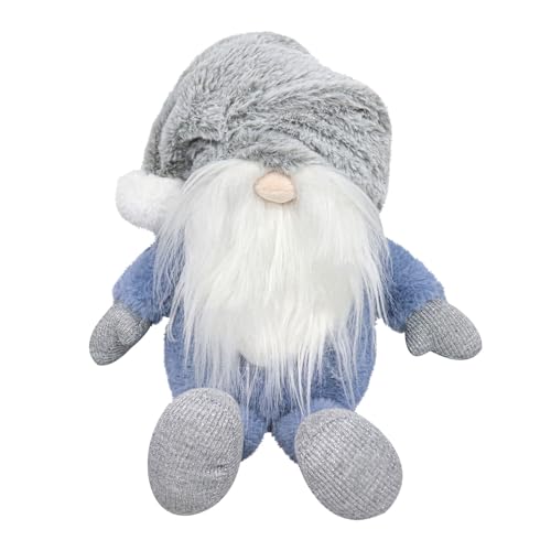 CUTeFiorino Gesichtsloser -Plüschpuppe mit festlichem Hut, dekorativer Zwergenfigur, weichem Stofftier für die Weihnachts- oder Gartendekoration zu Hause Stofftier 13 cm (Blue, One Size) von CUTeFiorino