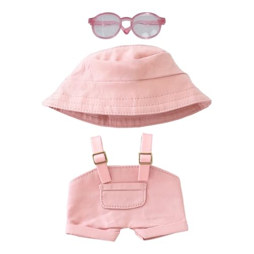 CUTeFiorino Handgemachte Puppenkleidung, kompatibel mit 5,916,7-Puppen, als Zubehör, Premium-Puppenoverall-Outfit mit Hut und Zubehör, para 17-cm-Puppe Kunsthandwerk Für Erwachsene (Pink, S) von CUTeFiorino
