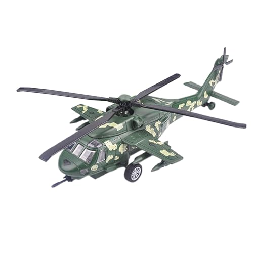 CUTeFiorino Helicopter Toy with Lights and Sounds Die Metal Airplane Pull Back Plane Toys for Suitable Choice to Play Indoors and Outdoors Größenverstellbar (Green, One Size) von CUTeFiorino