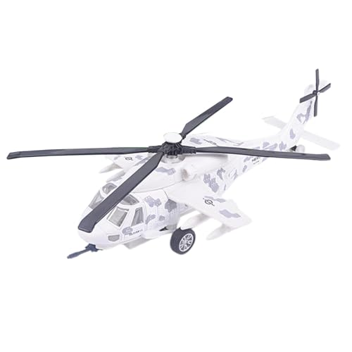 CUTeFiorino Helicopter Toy with Lights and Sounds Die Metal Airplane Pull Back Plane Toys for Suitable Choice to Play Indoors and Outdoors Größenverstellbar (White, One Size) von CUTeFiorino