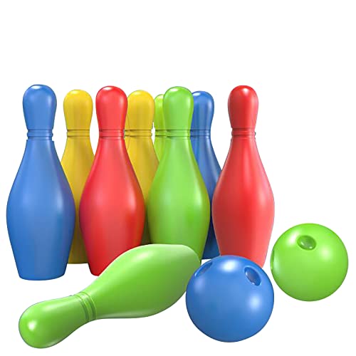 CUTeFiorino Indoor Bowling und Bowling Outdoor Eltern-Kind 12-teilig und Mädchen Spiele Outdoor für Spiel Sport Interaktives Set Bildung Lernuhren (Multicolor, One Size) von CUTeFiorino