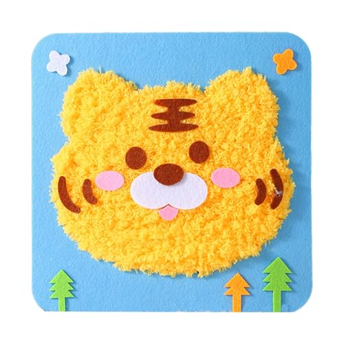 CUTeFiorino Kids' Educational Art Toy DIY Craft Kit with Animal Stickers for Preschool and Kindergarten Fun Kunsthandwerk Für Erwachsene Holz (C, One Size) von CUTeFiorino
