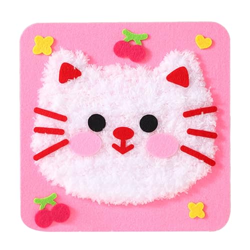 CUTeFiorino Kids' Educational Art Toy DIY Craft Kit with Animal Stickers for Preschool and Kindergarten Fun Kunsthandwerk Für Erwachsene Holz (D, One Size) von CUTeFiorino