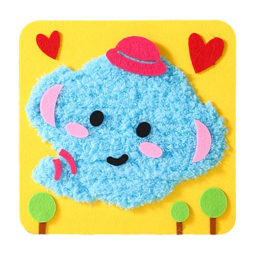 CUTeFiorino Kids' Educational Art Toy DIY Craft Kit with Animal Stickers for Preschool and Kindergarten Fun Kunsthandwerk Für Erwachsene Holz (I, One Size) von CUTeFiorino