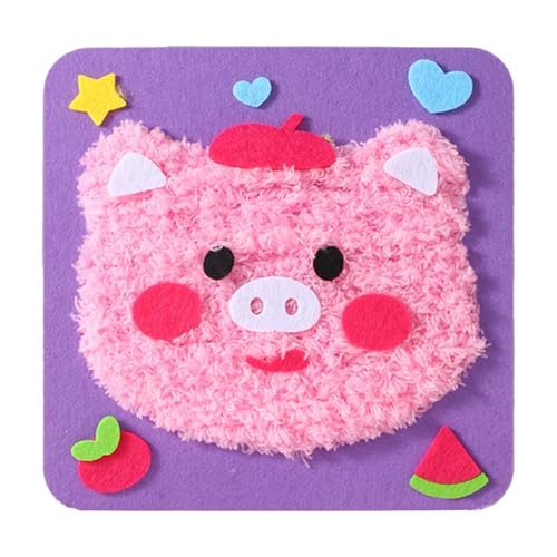 CUTeFiorino Kids' Educational Art Toy DIY Craft Kit with Animal Stickers for Preschool and Kindergarten Fun Kunsthandwerk Für Erwachsene Holz (L, One Size) von CUTeFiorino