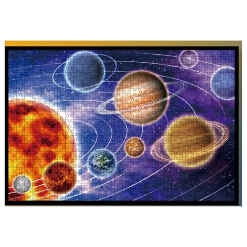 CUTeFiorino Klassische Puzzles Planetenpuzzle mit 520 perfekt kombinierten für eine Erwachsene Familie (Weltraum-Sonnensystem). Für Erwachsene Und Kinder (T, One Size) von CUTeFiorino