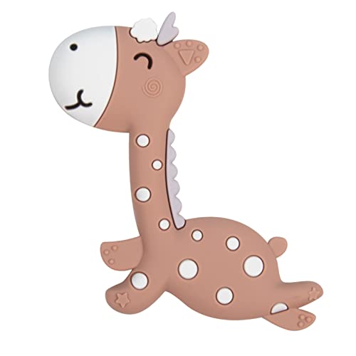 CUTeFiorino Kleinkindspielzeug Für Mädchen 3er Pack Giraffe Silikon Baby Zahnen für 06 Monate Baby Kauspielzeug für Bedürfnisse Compatible with Motorikschleifen (A, One Size) von CUTeFiorino
