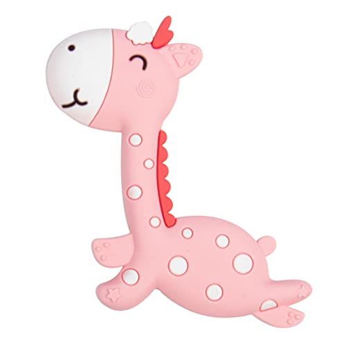 CUTeFiorino Kleinkindspielzeug Für Mädchen 3er Pack Giraffe Silikon Baby Zahnen für 06 Monate Baby Kauspielzeug für Bedürfnisse Compatible with Motorikschleifen (B, One Size) von CUTeFiorino