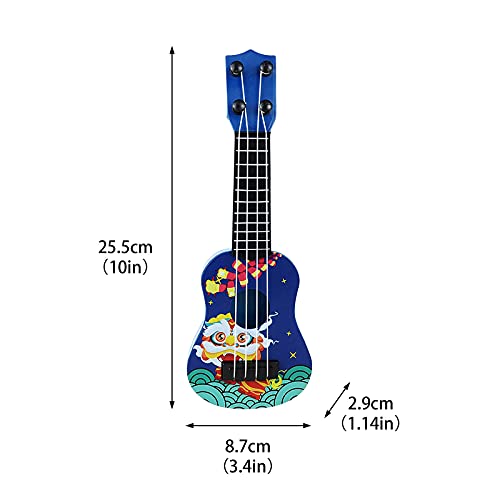 CUTeFiorino Kleinkindspielzeug Mini Instrument Anfänger pädagogische Klassische Ukulele Gitarre für Kinder Musikspielzeug Bildung Kleinkindspielzeug (Blue, One Size) von CUTeFiorino