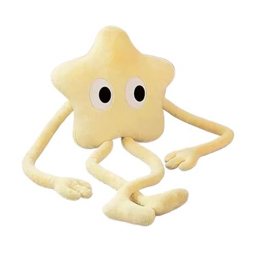CUTeFiorino Long Star Plush Pillow Cute Star Stuffed Animals Soft Star Plushies Star Throw Pillow Plush Toys Der Singende Und Sprechende Elefant Spielt Guck-Guck Mit Den Ohren (Yellow, S) von CUTeFiorino