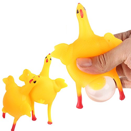 CUTeFiorino Lustige Spielwaren Hühnerei und -Verzierungen Stress 15 ml Mit Viel Zubehör (Yellow, One Size) von CUTeFiorino