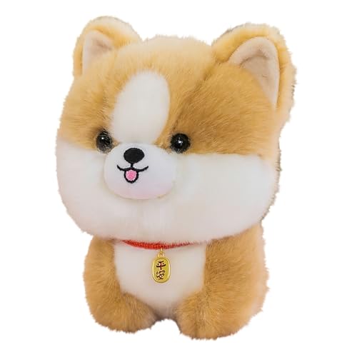 CUTeFiorino Mairbeon 20cm Hund Plüsch Spielzeug süße Corgi Plushies Ornament weiche Stofftier Welpen Puppe Home Zimmer Dekoration Geburtstag Haarreif (C, A) von CUTeFiorino