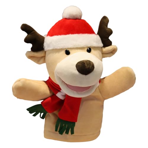 CUTeFiorino Manufacturers Santa Hand Puppet Toys Show Plush Toy Doll Snowman Finger Doll Props Plüschfigur (B, One Size) von CUTeFiorino