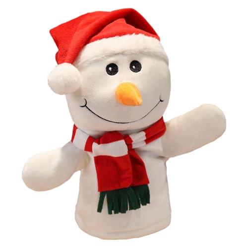 CUTeFiorino Manufacturers Santa Hand Puppet Toys Show Plush Toy Doll Snowman Finger Doll Props Plüschfigur (C, One Size) von CUTeFiorino