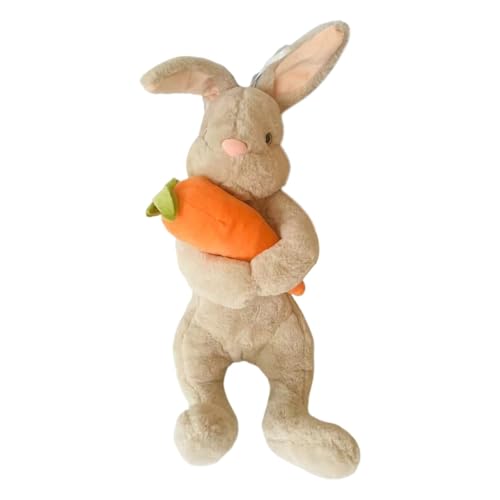 CUTeFiorino Mascot Hug Carrot Doll Little White Plush Toy Doll Rag Doll Plüschtier (Brown, C) von CUTeFiorino